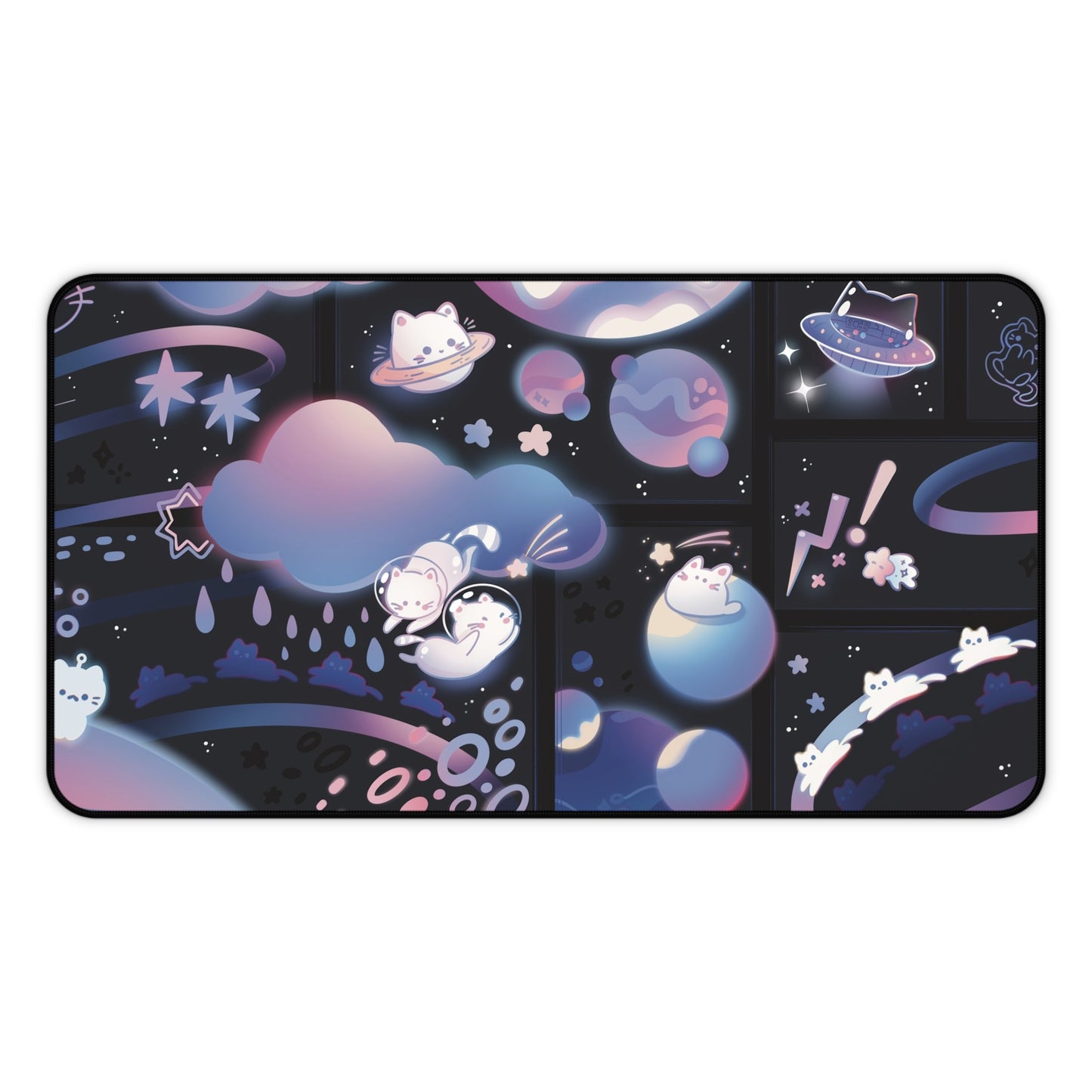 Space Cat Cute Mousepad | Deskmat | Gaming Mousepad | Cat Deskmat | Gamer Girl Desk Accessories | Gifts for Gamers | Gaming Desk Accessories