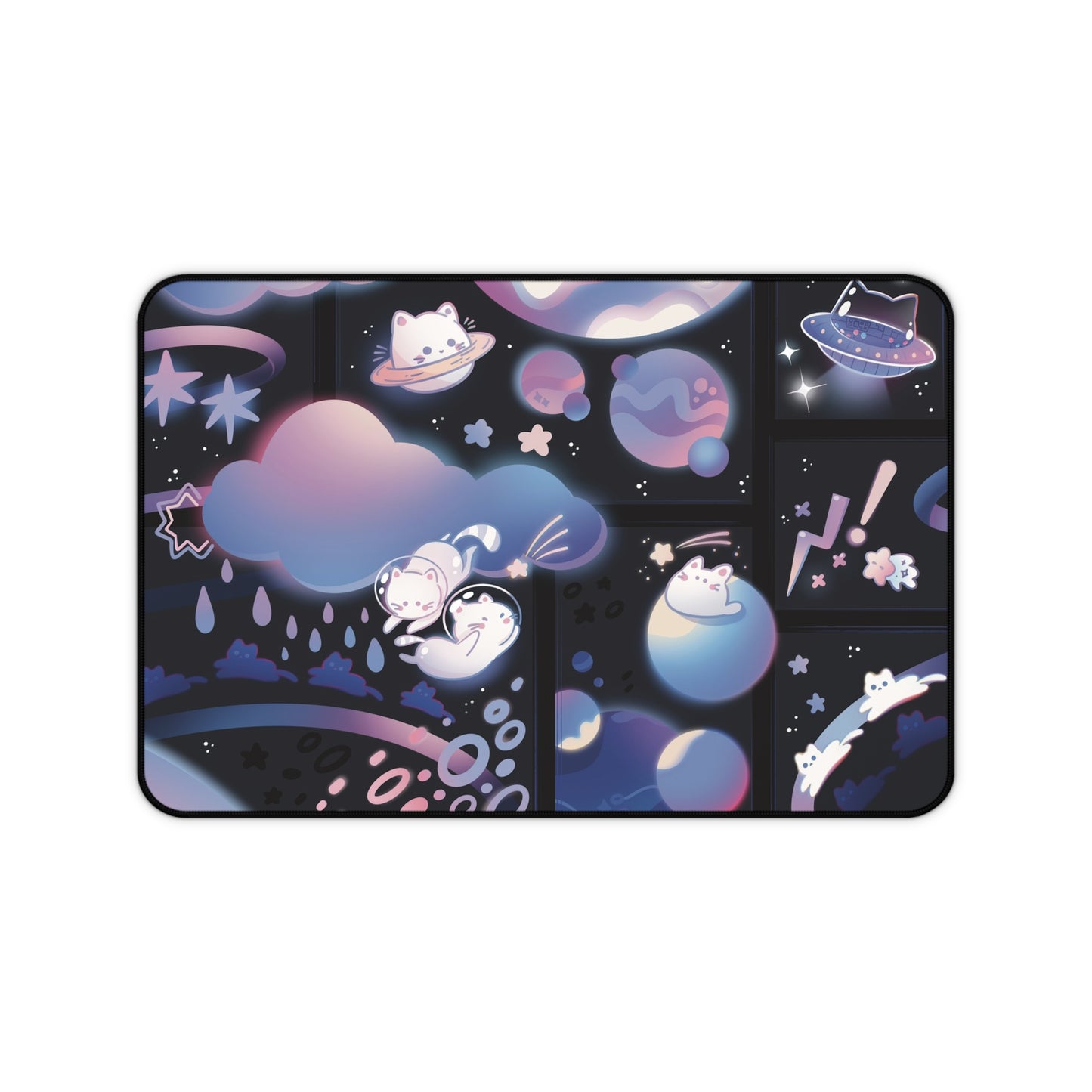 Space Cat Cute Mousepad | Deskmat | Gaming Mousepad | Cat Deskmat | Gamer Girl Desk Accessories | Gifts for Gamers | Gaming Desk Accessories