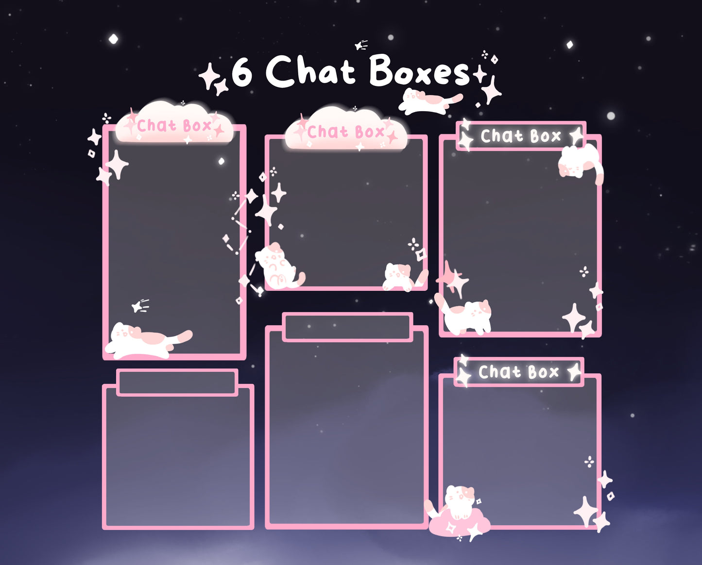 Cotton Candy Clouds, Pink | Animated Stream Pack | Animated Twitch Overlay