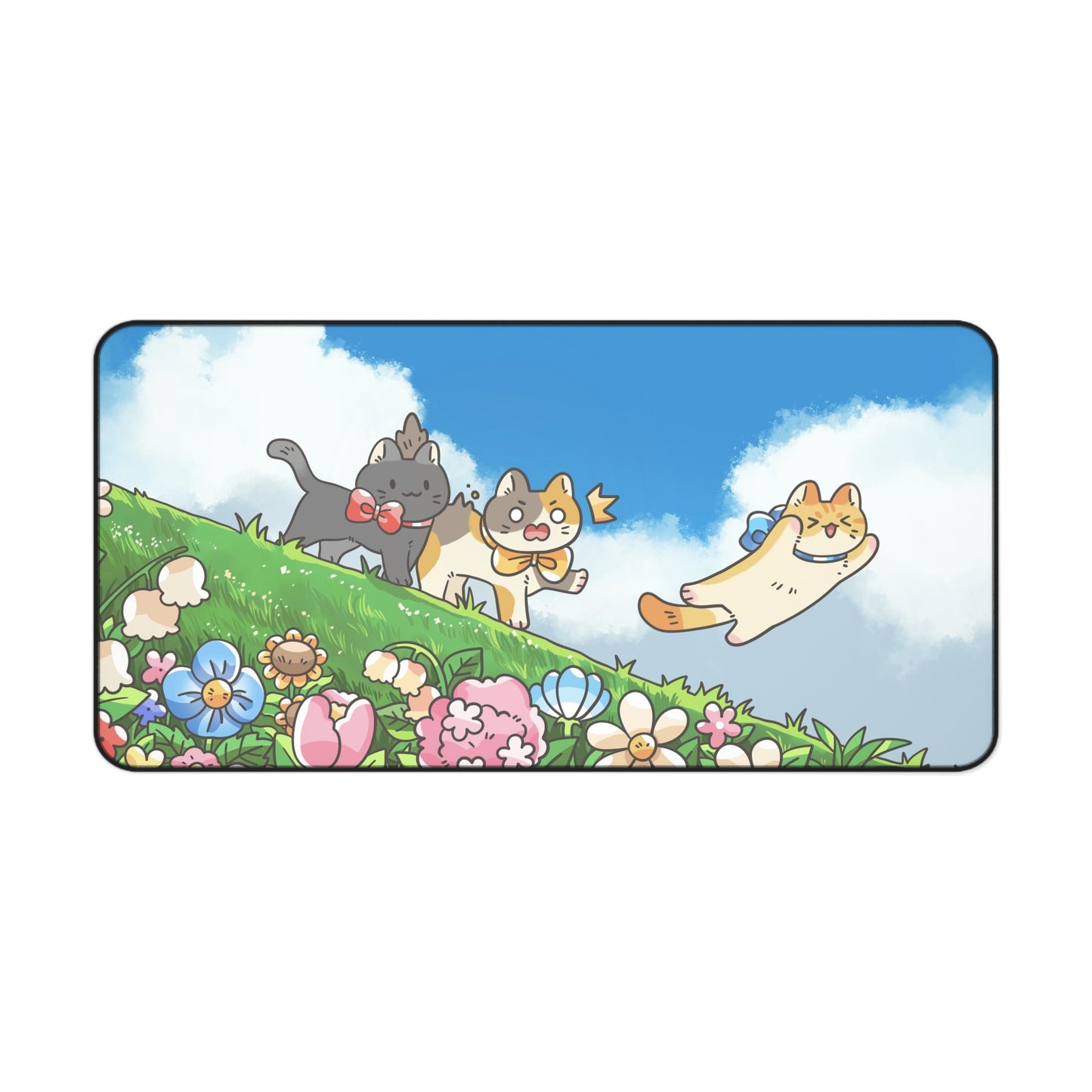 Dreamy Cat Deskmat | Deskmat | Gaming Mousepad | Cat Deskmat | Gamer Girl Desk Accessories | Gifts for Gamers | Desk Pad | Office Decor