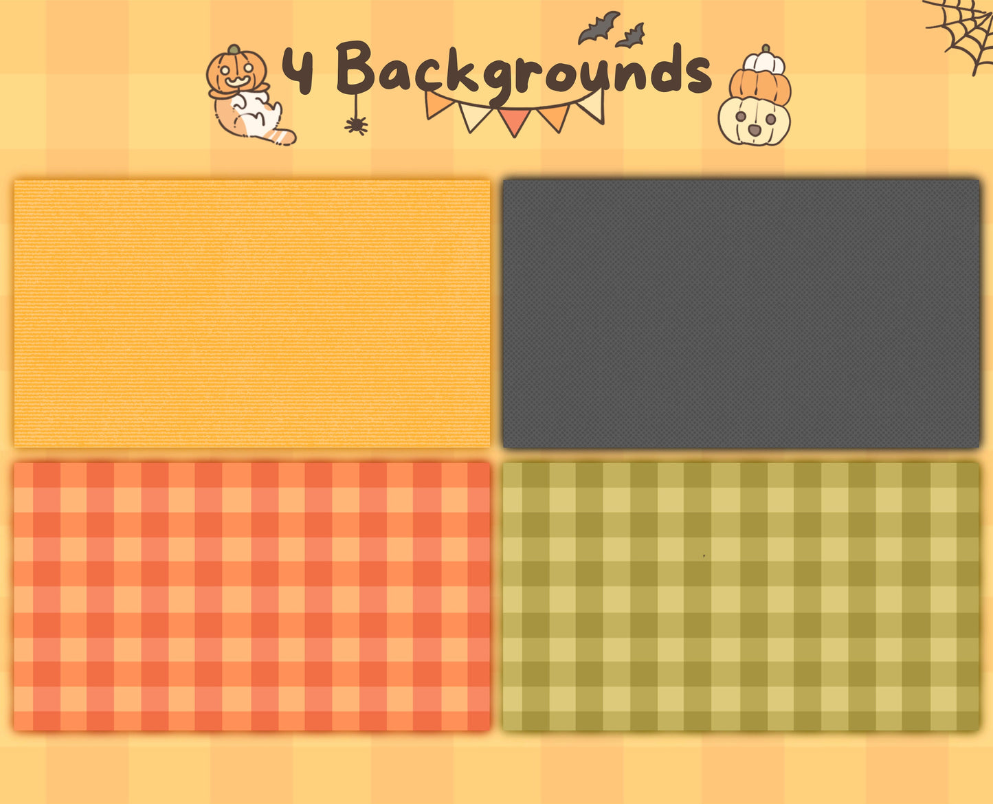 Cat-o-Lantern | Animated Stream Pack | Animated Twitch Overlay