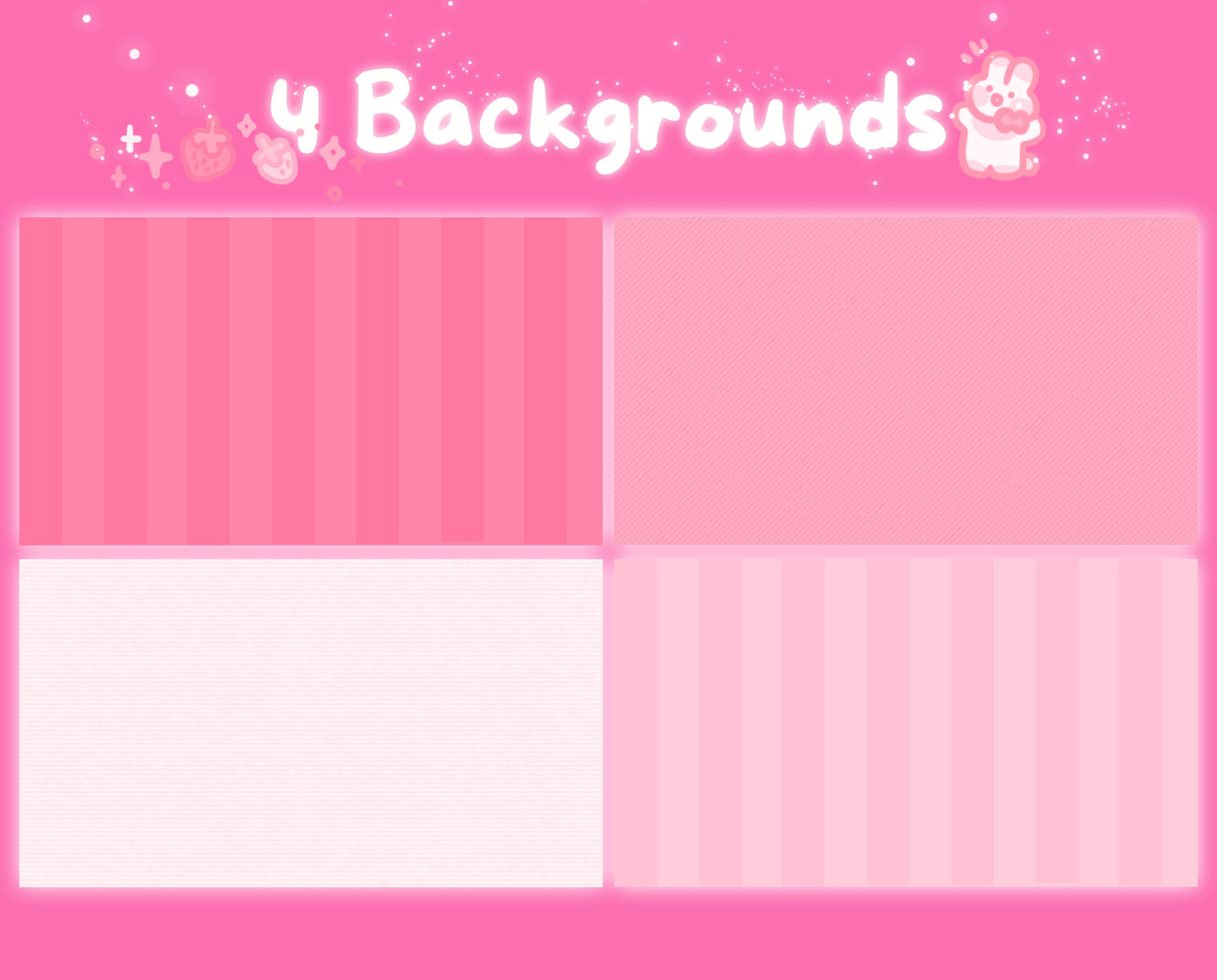Berry Blush| Animated Stream Pack | Animated Twitch Overlay