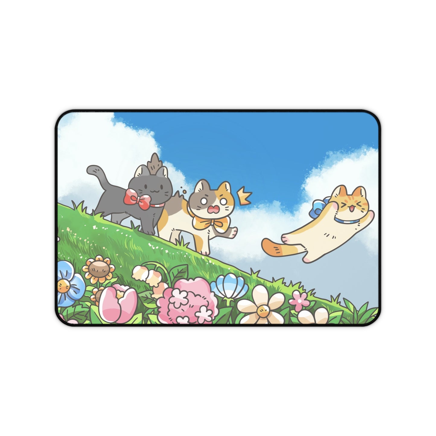 Dreamy Cat Deskmat | Deskmat | Gaming Mousepad | Cat Deskmat | Gamer Girl Desk Accessories | Gifts for Gamers | Desk Pad | Office Decor