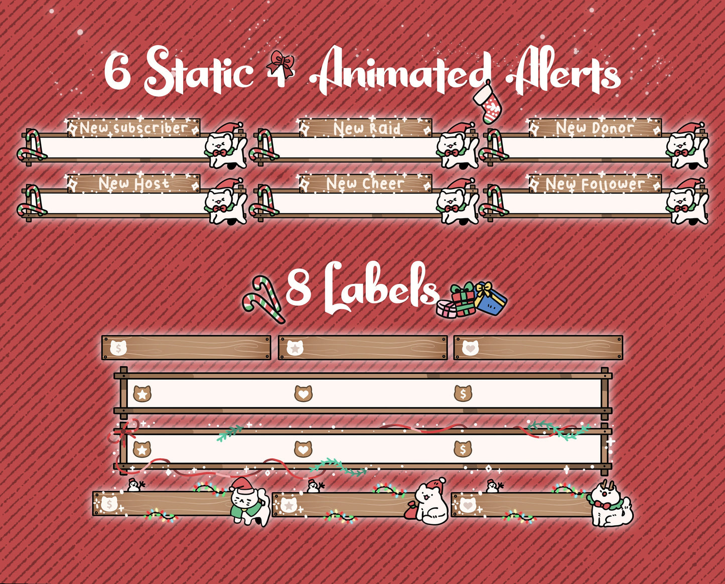 Frosty Paws | Animated Stream Pack | Animated Twitch Overlay