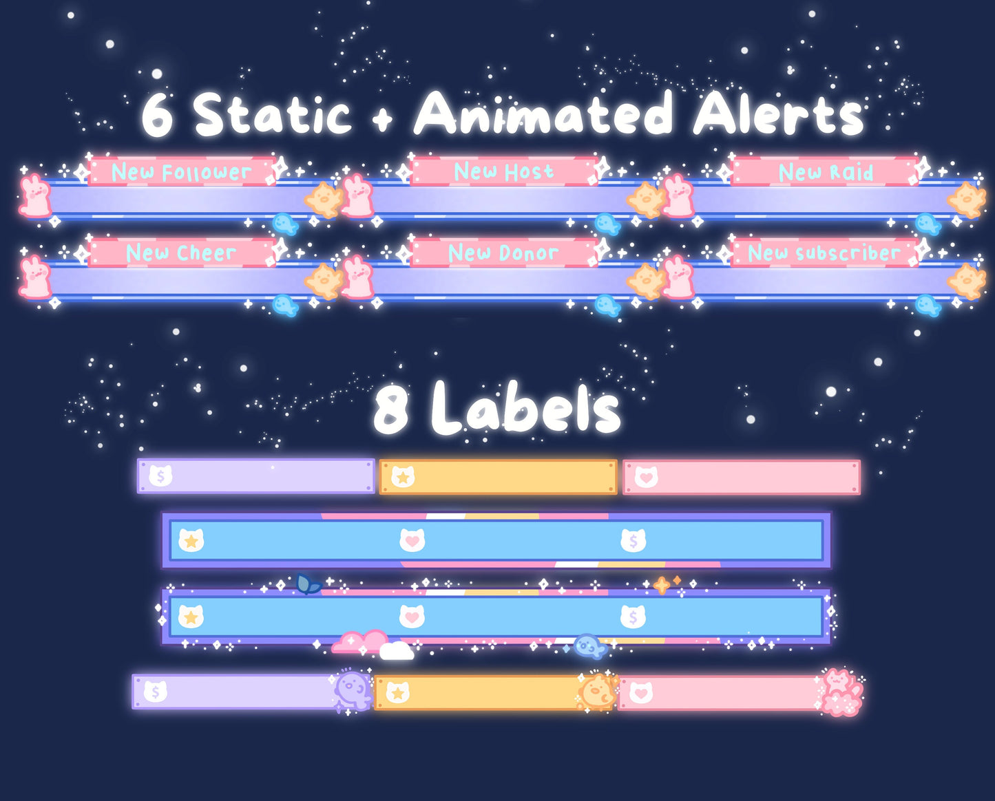 Dreamland Spirits | Animated Stream Pack | Animated Twitch Overlay