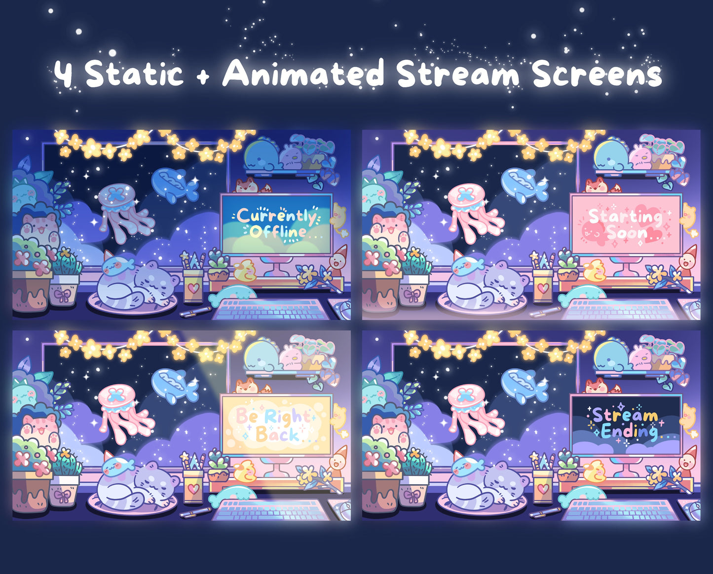 Dreamland Spirits | Animated Stream Pack | Animated Twitch Overlay