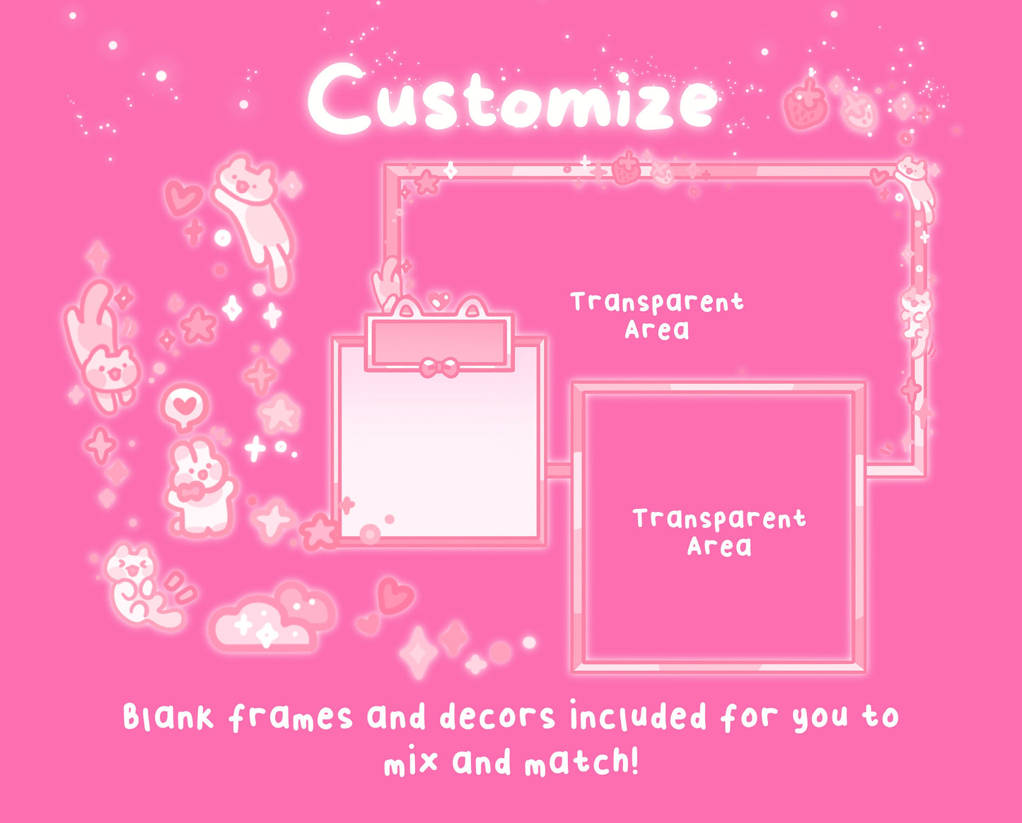 Berry Blush| Animated Stream Pack | Animated Twitch Overlay