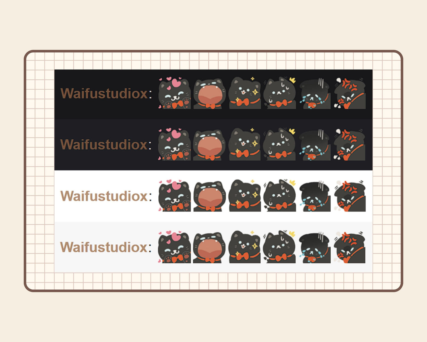 Purrfect Pastries | 6 Twitch Emotes | Discord Emotes