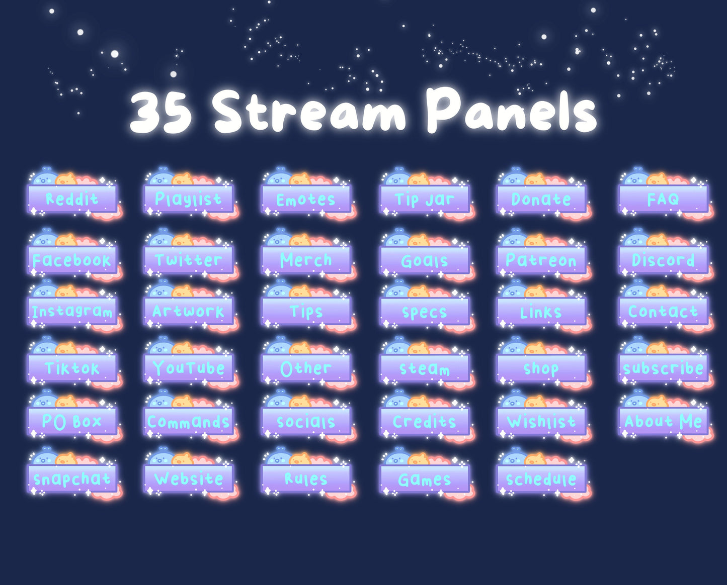 Dreamland Spirits | Animated Stream Pack | Animated Twitch Overlay
