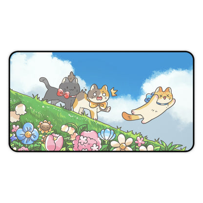Dreamy Cat Deskmat | Deskmat | Gaming Mousepad | Cat Deskmat | Gamer Girl Desk Accessories | Gifts for Gamers | Desk Pad | Office Decor
