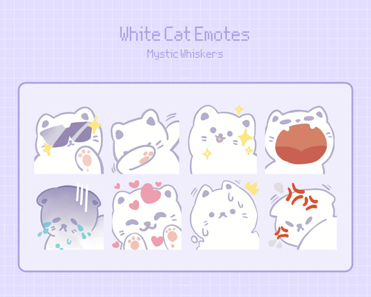Mystic Whiskers | 6 Twitch Emotes | Discord Emotes