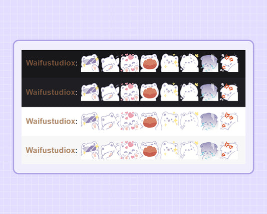 Mystic Whiskers | 6 Twitch Emotes | Discord Emotes