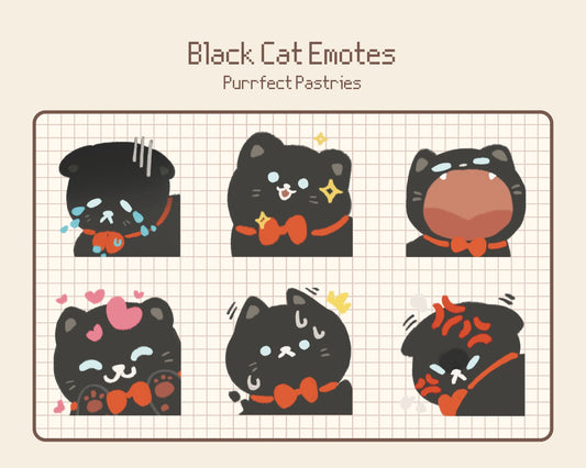 Purrfect Pastries | 6 Twitch Emotes | Discord Emotes