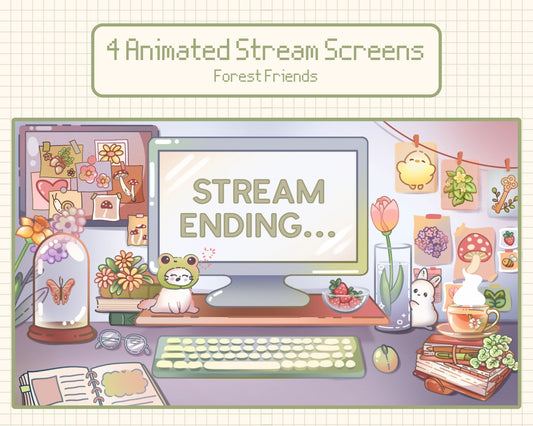 Forest Friends | 4 Animated Stream Screens