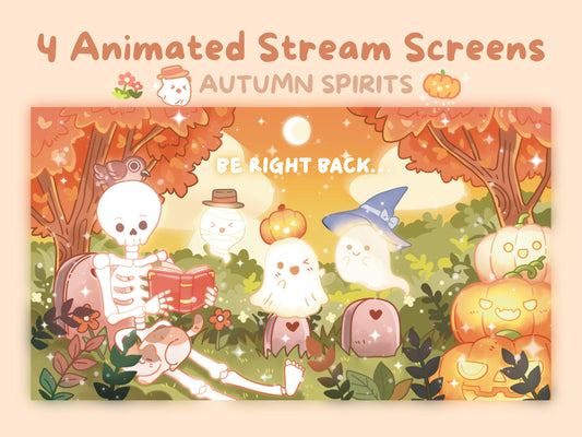 Autumn Spirits | 4 Animated Stream Screens