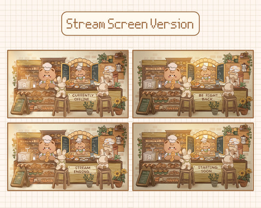 Teddy's Tasty Bites | 4 Animated Stream Screens
