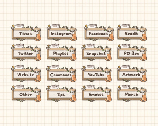 Cozy Cat | 35 Stream Panels