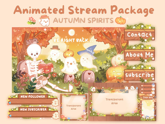 Autumn Spirits | Animated Stream Pack | Animated Twitch Overlay
