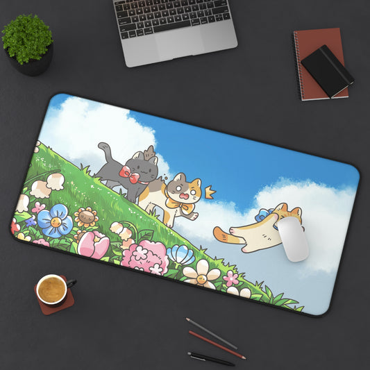 Dreamy Cat Deskmat | Deskmat | Gaming Mousepad | Cat Deskmat | Gamer Girl Desk Accessories | Gifts for Gamers | Desk Pad | Office Decor