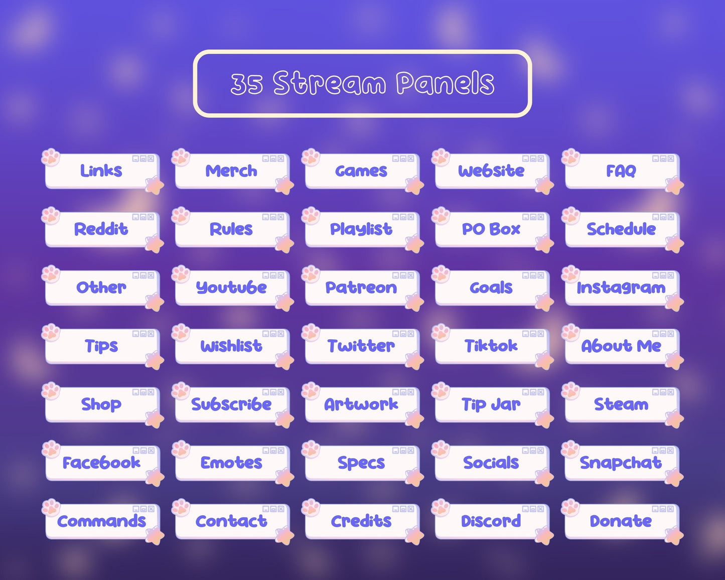 Calico Cat | Animated Stream Pack | Animated Twitch Overlay