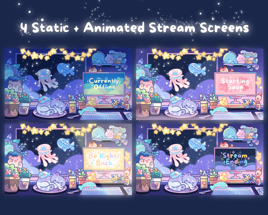 Dreamland Spirits | Animated Stream Pack | Animated Twitch Overlay