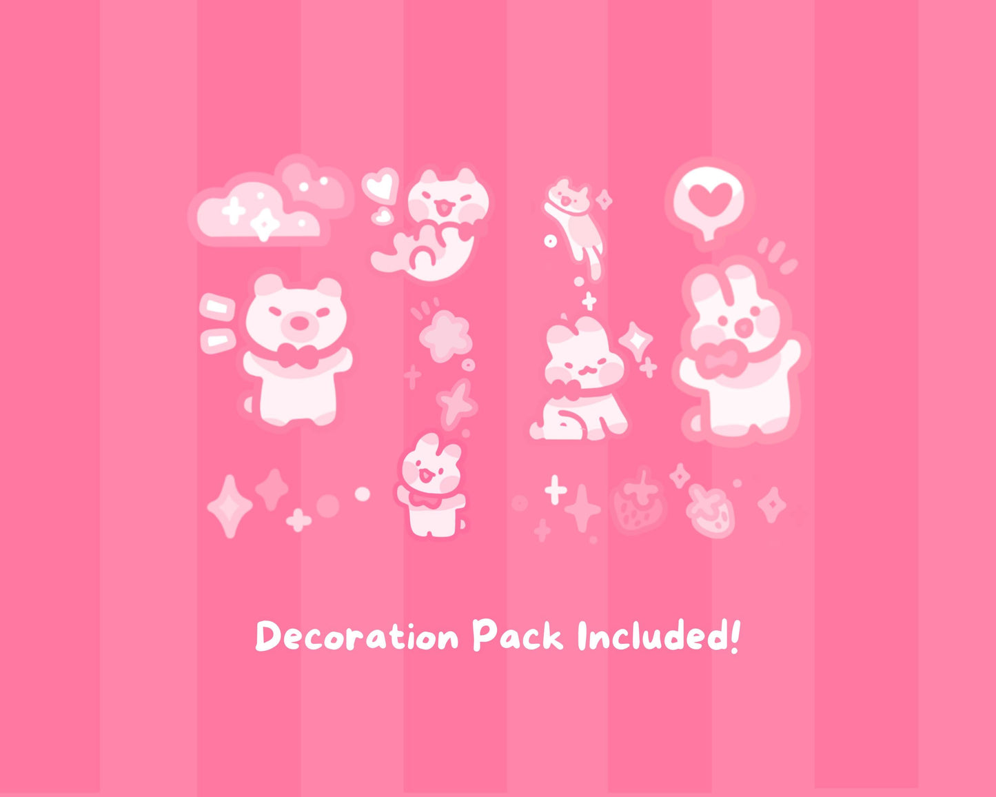 Berry Blush| 4 Animated Stream Screens