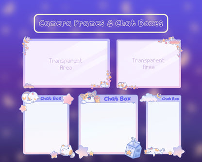 Calico Cat | Animated Stream Pack | Animated Twitch Overlay