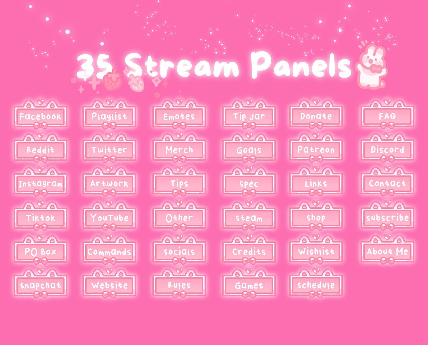 Berry Blush| Animated Stream Pack | Animated Twitch Overlay