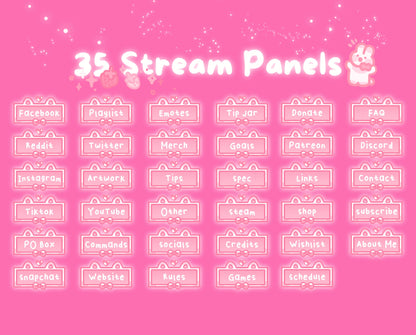 Berry Blush| Animated Stream Pack | Animated Twitch Overlay