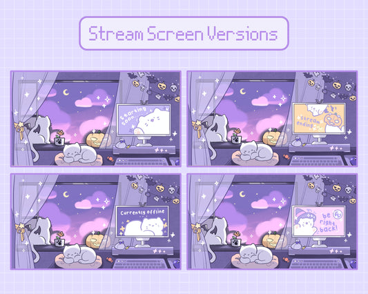 Mystic Whiskers | 4 Animated Stream Screens