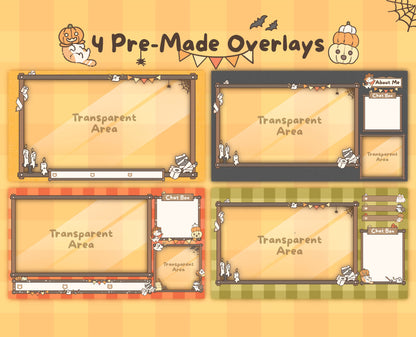 Cat-o-Lantern | Animated Stream Pack | Animated Twitch Overlay