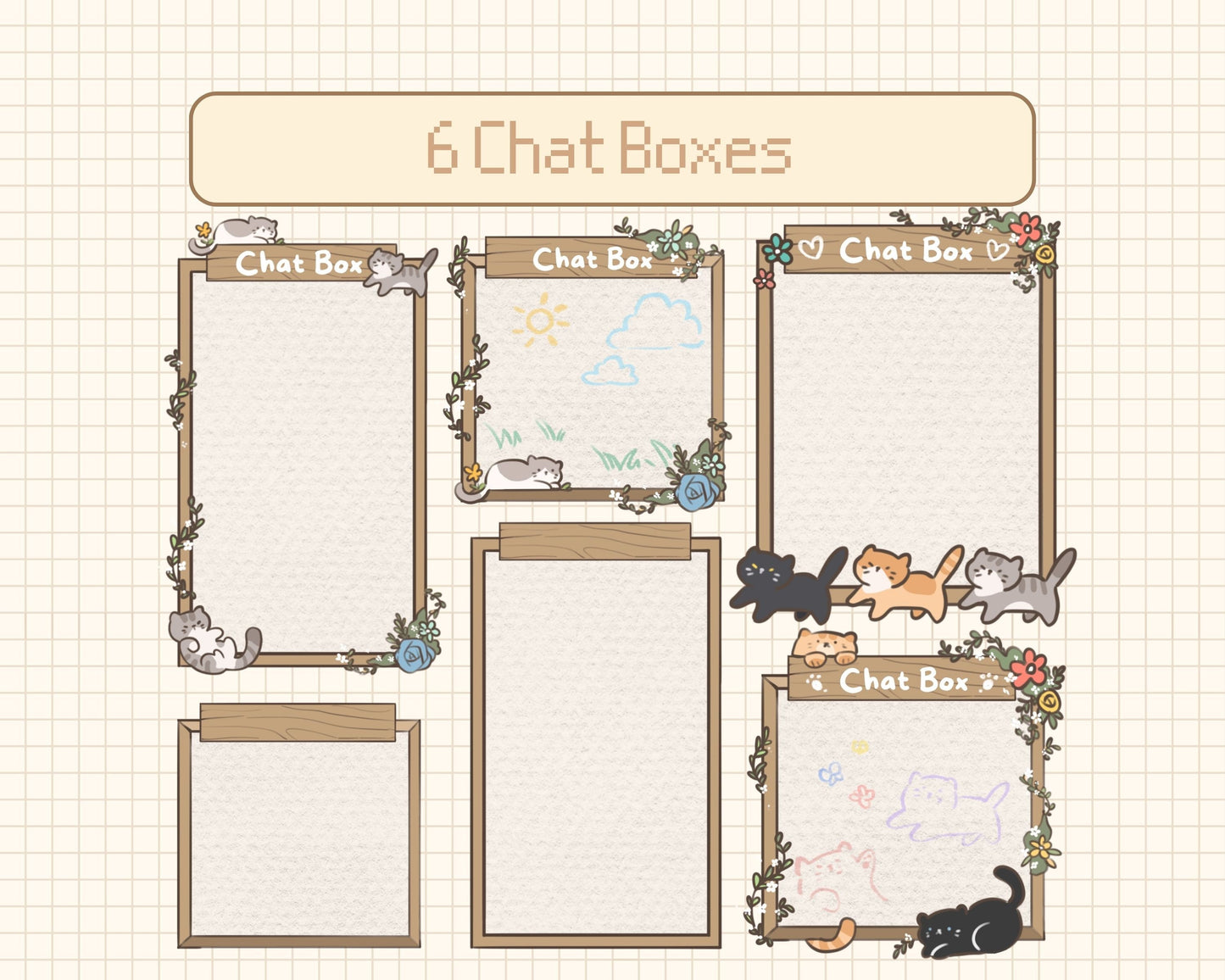 Cozy Cat | Animated Stream Pack | Animated Twitch Overlay