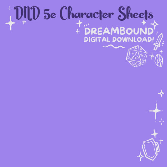 Dreambound – DnD 5e Character Sheets PDF